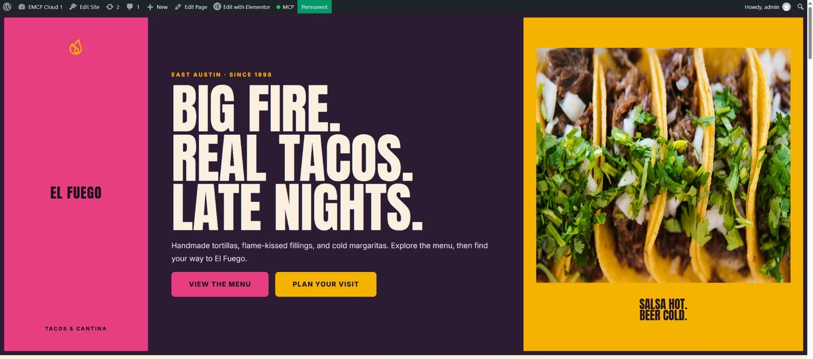 After: compact CTA group aligned with the left edge of the headline and paragraph, with a consistent 16px gap.