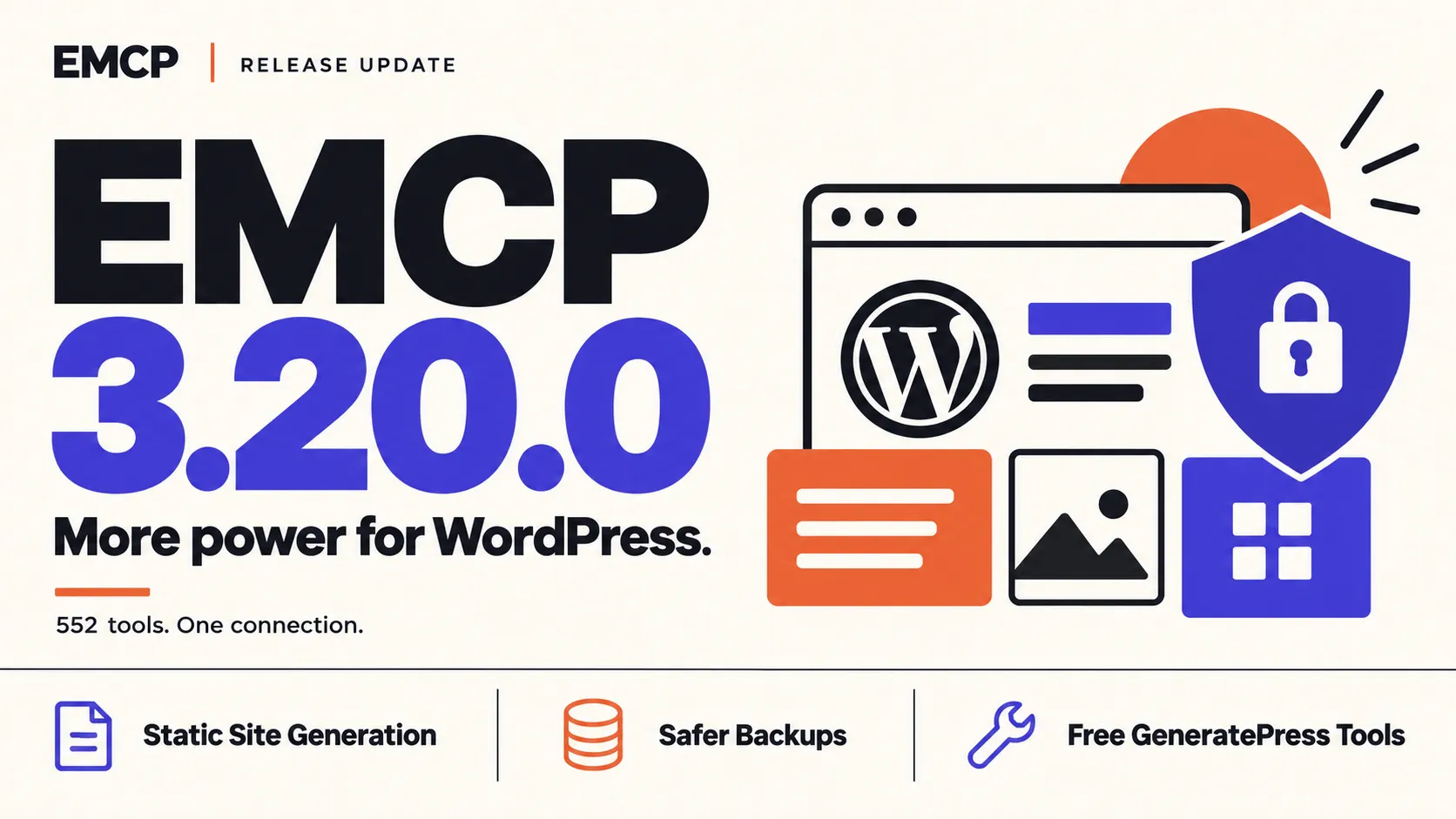 EMCP 3.20.0: turn your WordPress site into plain HTML article cover