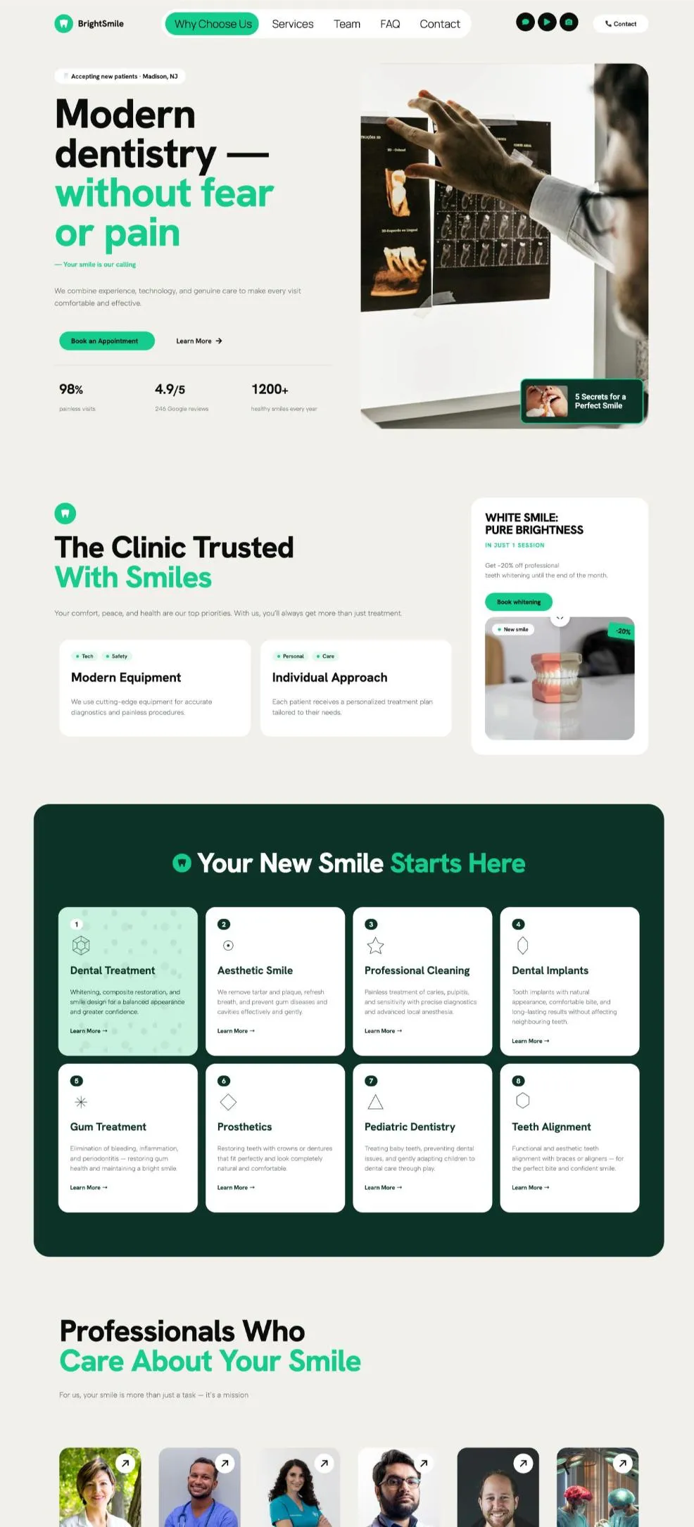 Brightsmile Dental template preview