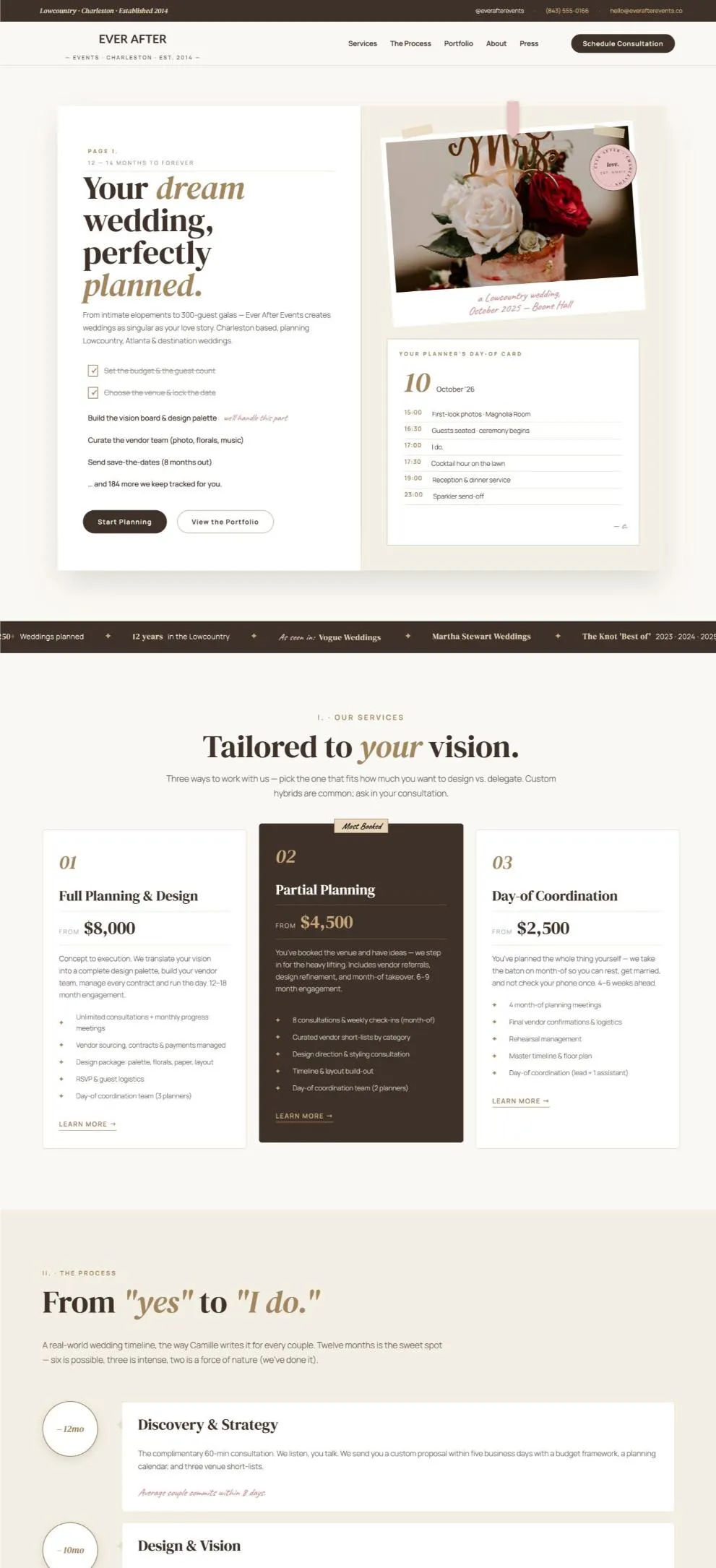 Ever After Events template preview