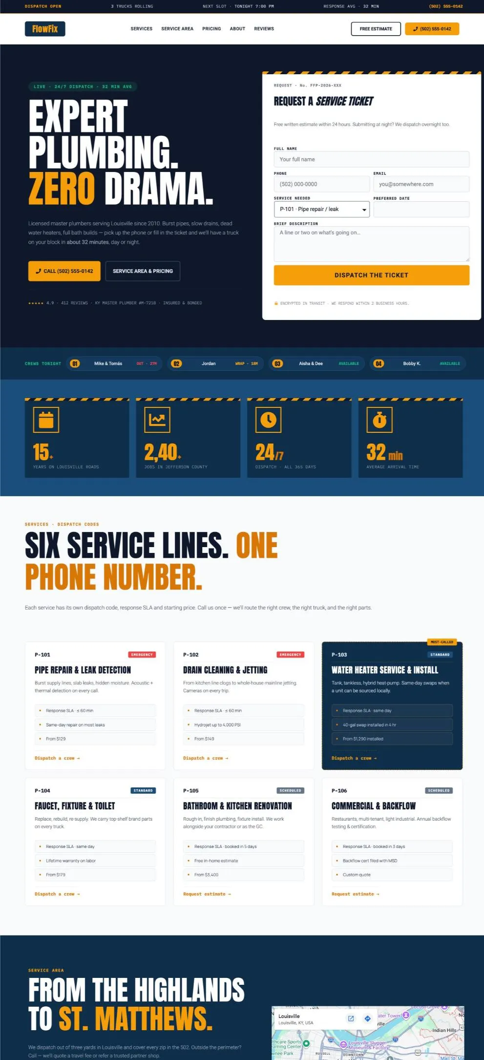 Flowfix Plumbing template preview