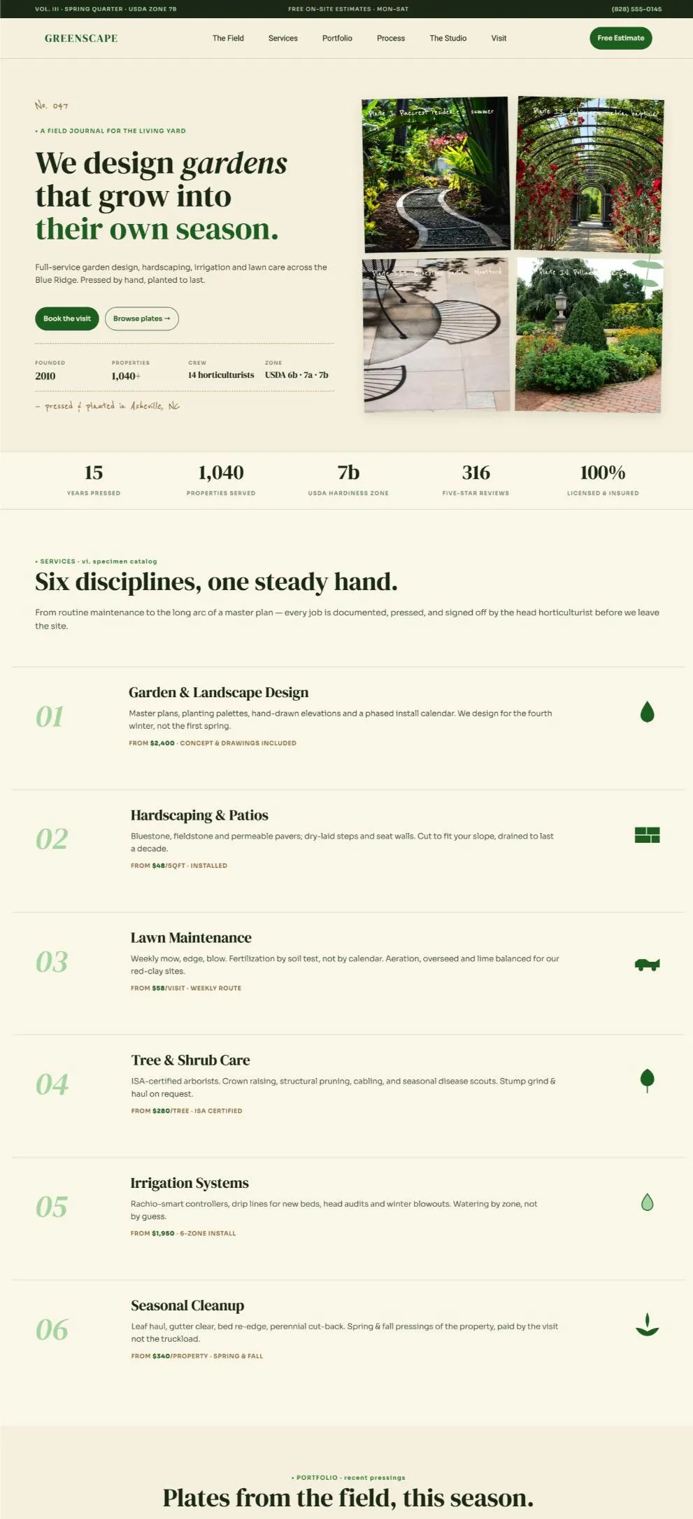 Greenscape Landscaping template preview