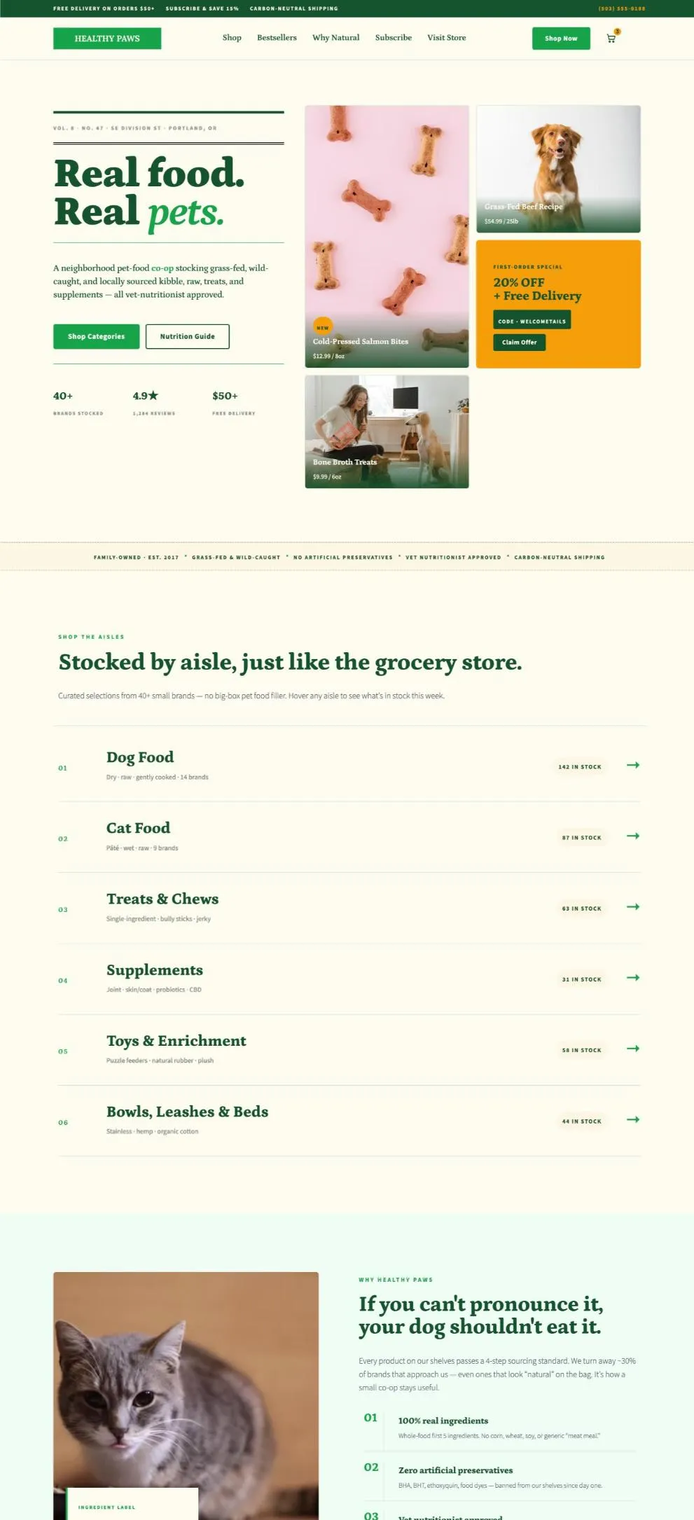 Healthy Paws Market template preview
