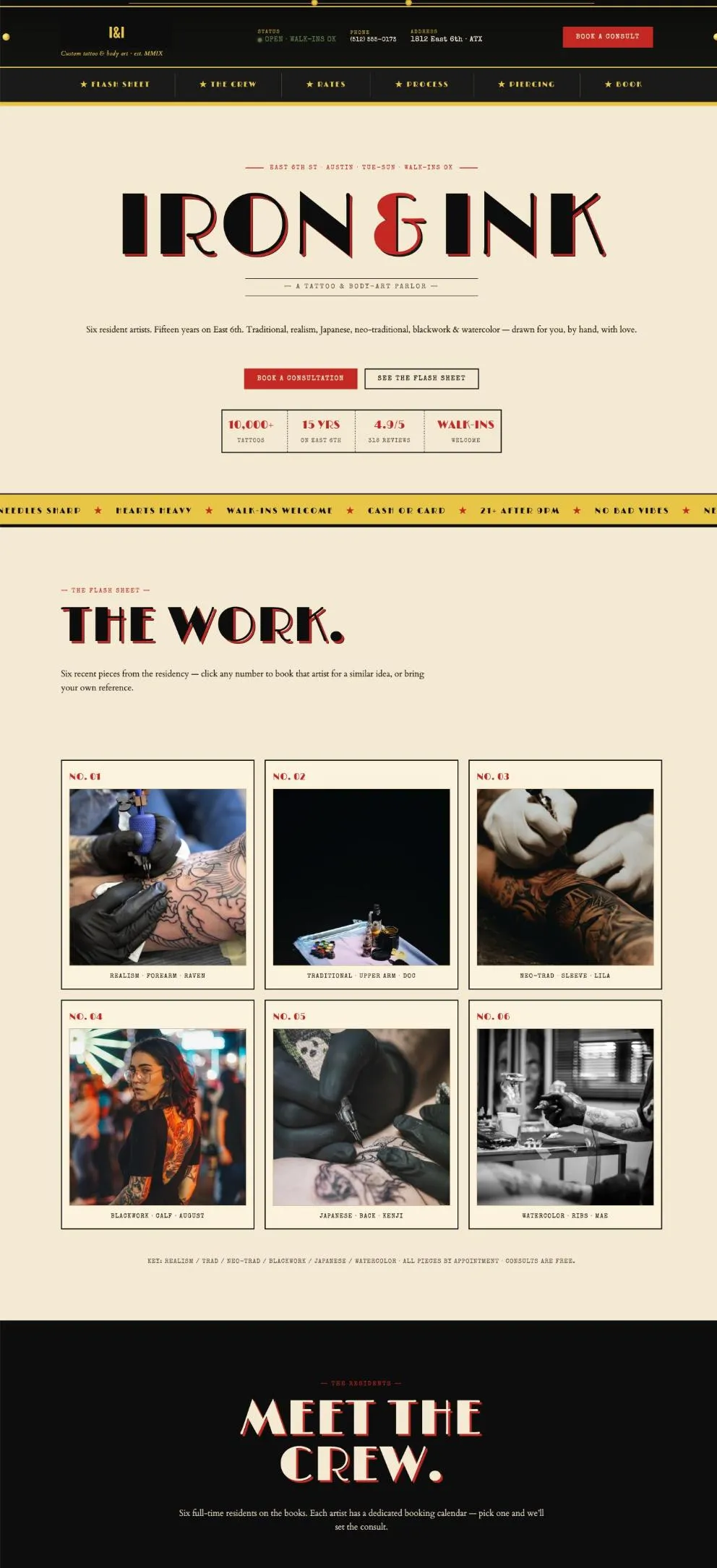 Iron And Ink Tattoo template preview