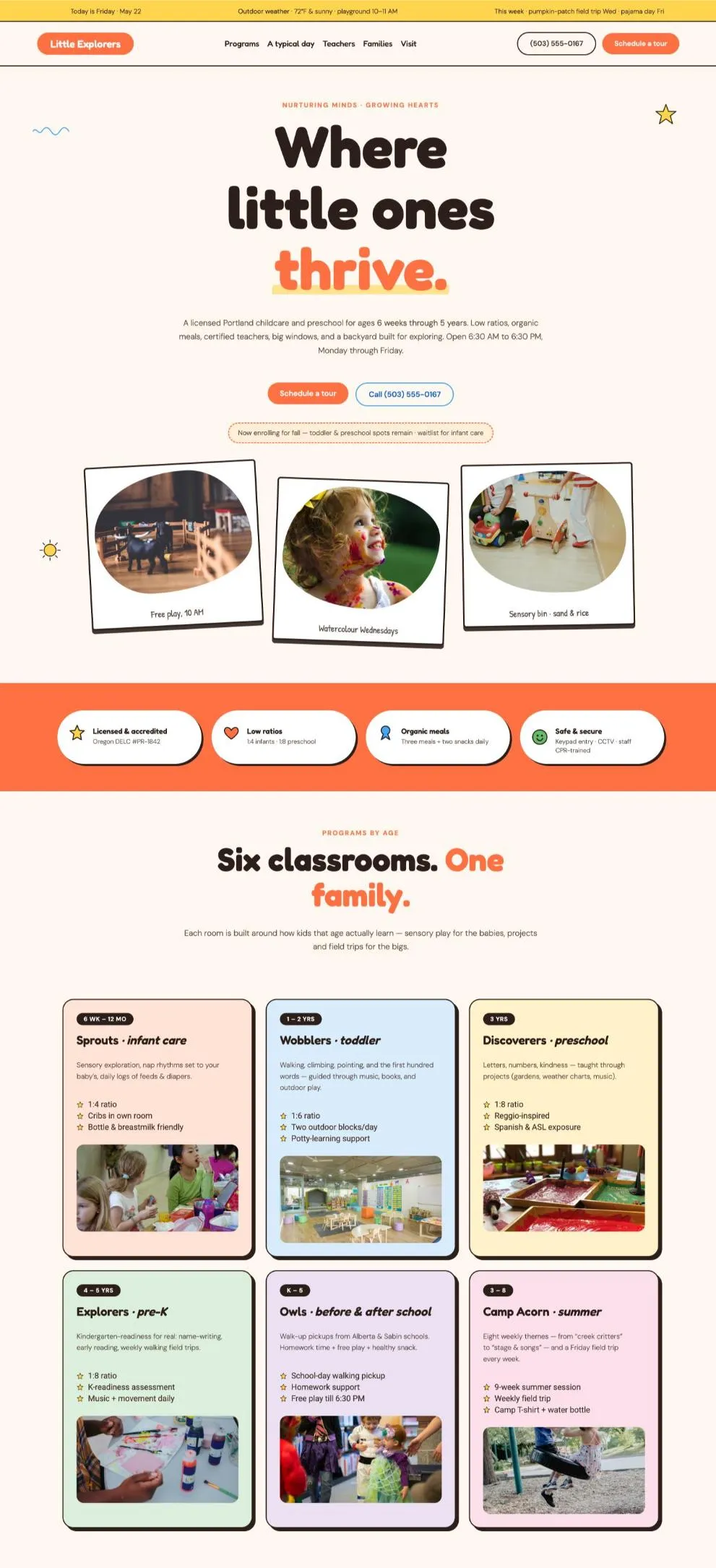Little Explorers Academy template preview
