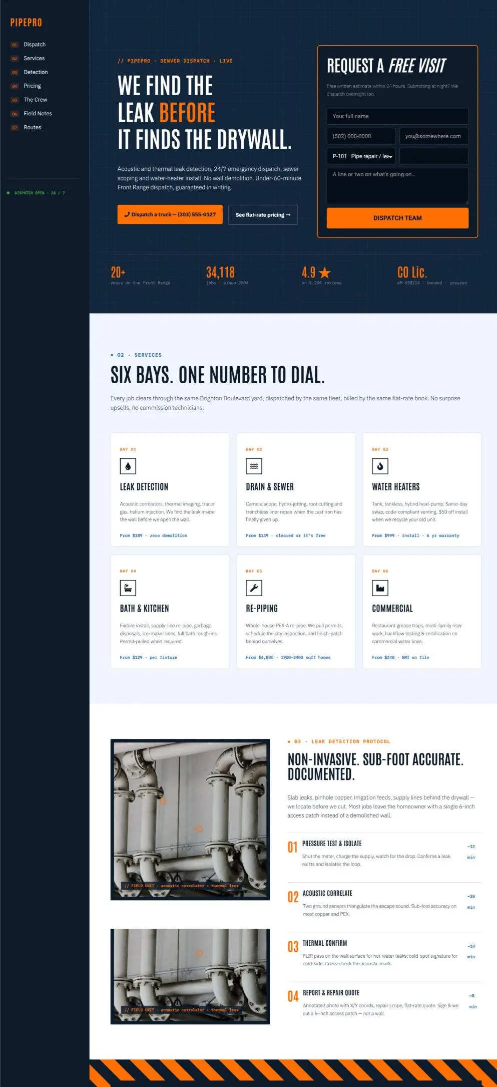 Pipepro Plumbing template preview