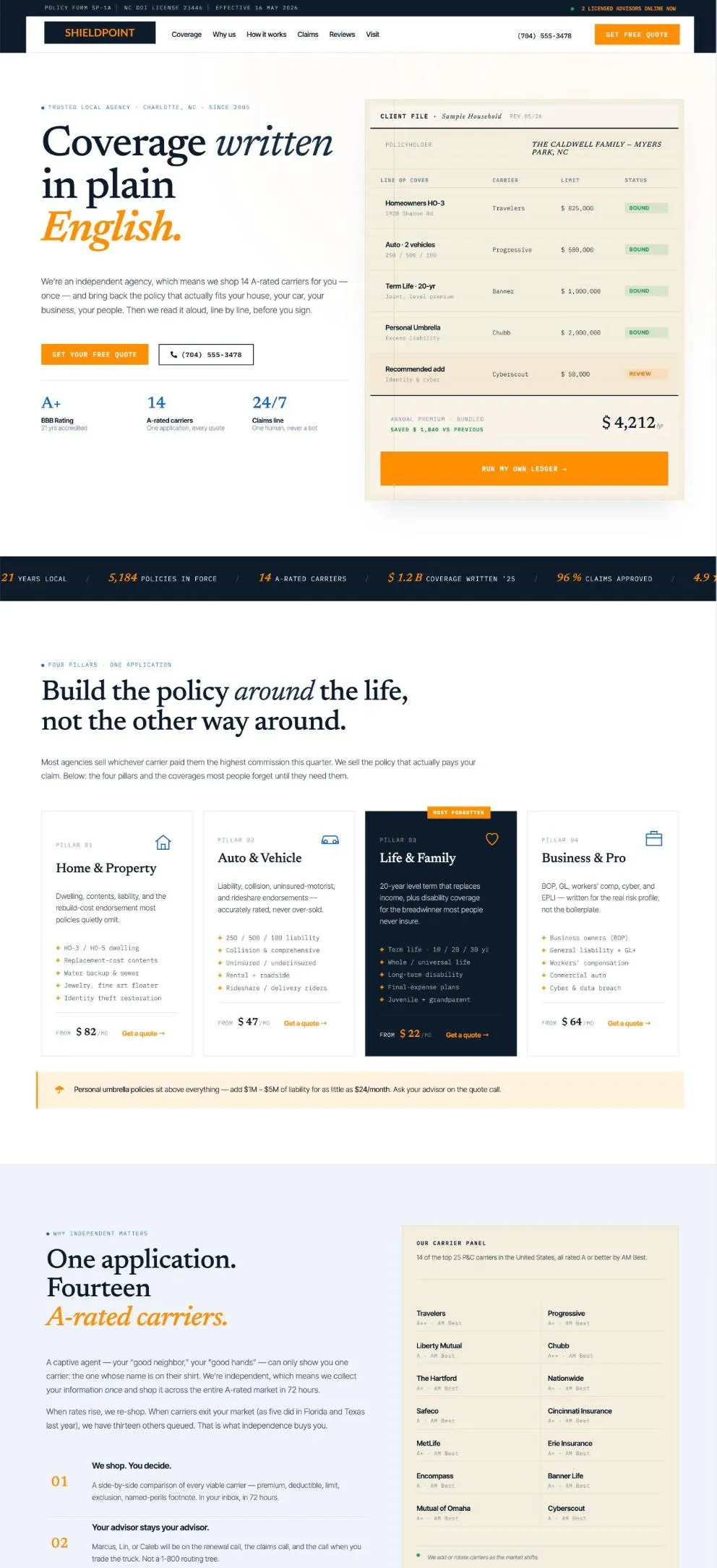 Shieldpoint Insurance template preview