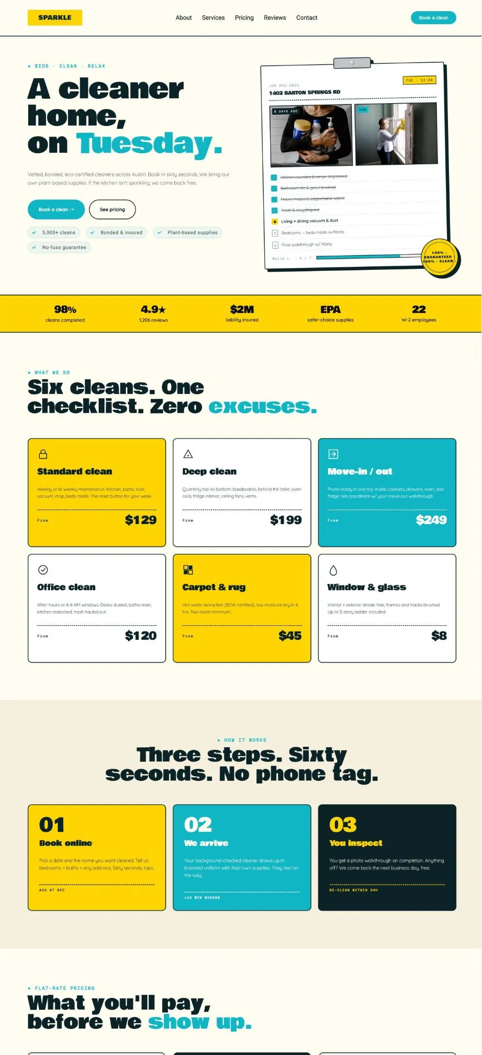 Sparkleclean Co template preview