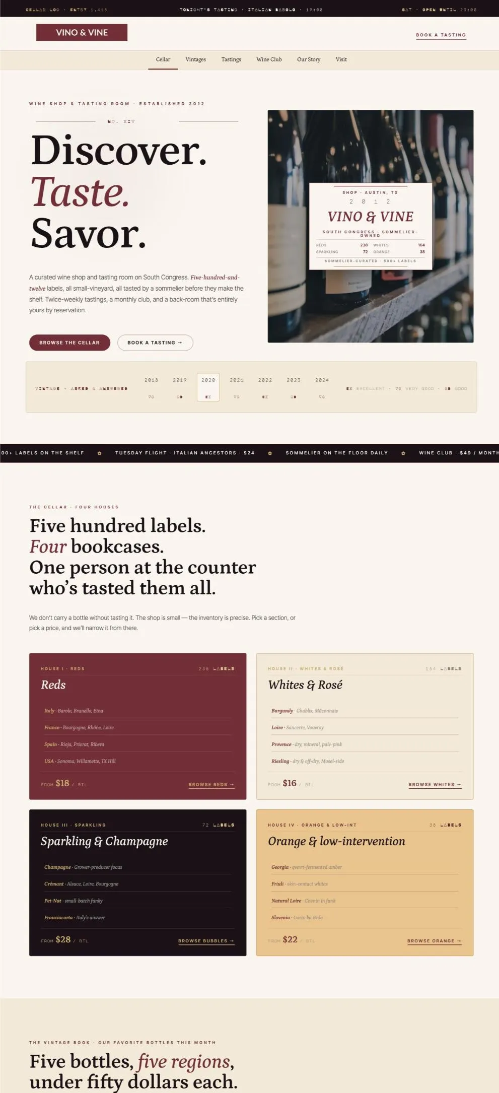 Vino Vine template preview